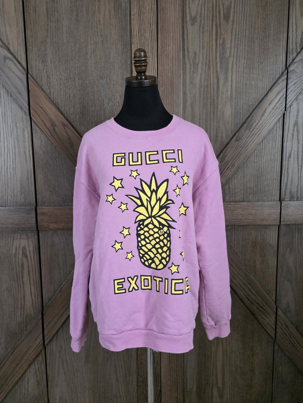 Gucci Pink Pineapple Graphic Sweatshirt - Picture 1 of 6